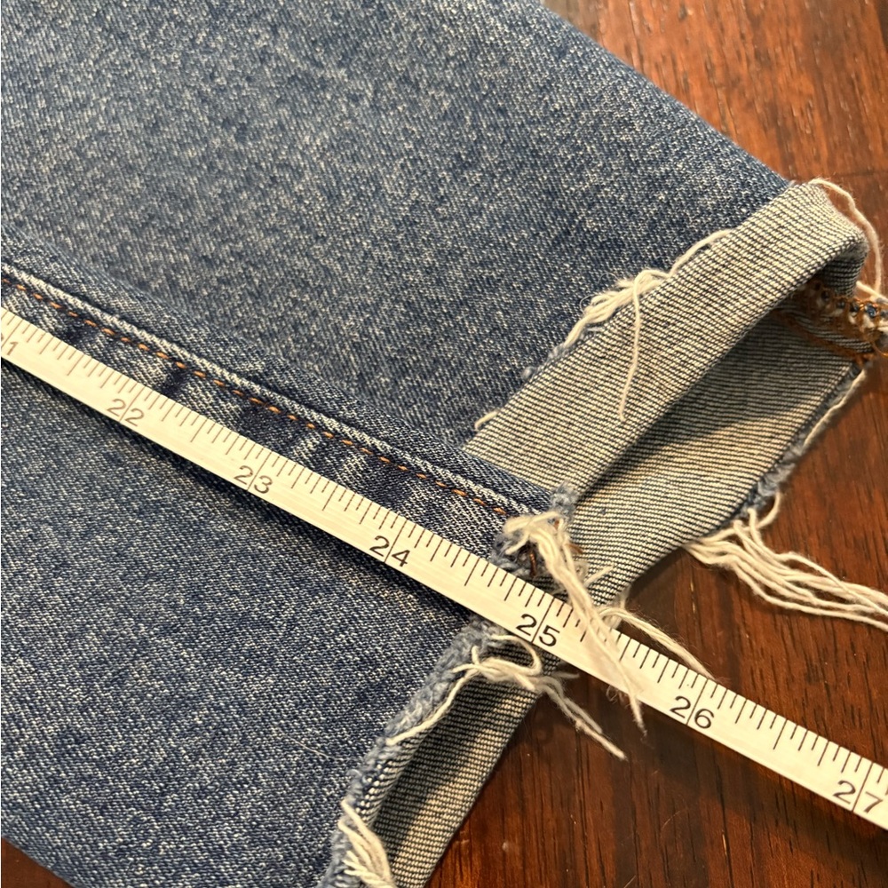 Women’s Wonderly Cropped Wide Leg Raw Hem Jeans Size 10R - Picture 6 of 7